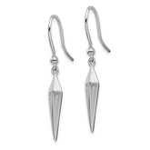 White Ice Sterling Silver Rhodium-plated Diamond Shepherd Hook Dangle Earrings